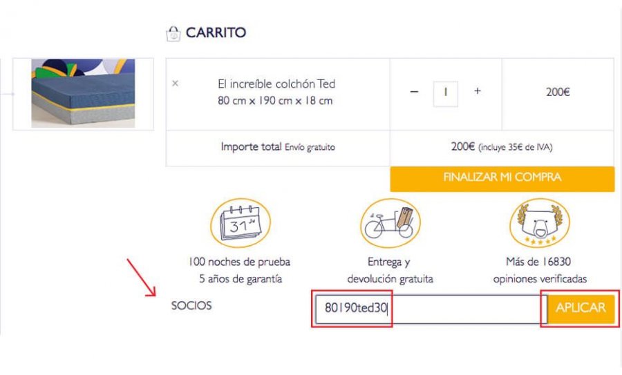 codigo descuento tediber