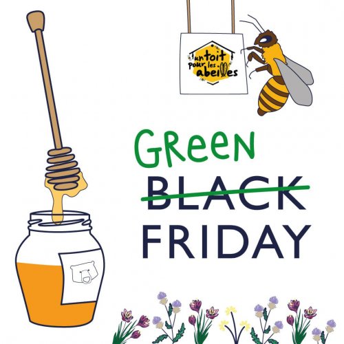 green friday remplace la black friday chez tediber pot de miel abeilles