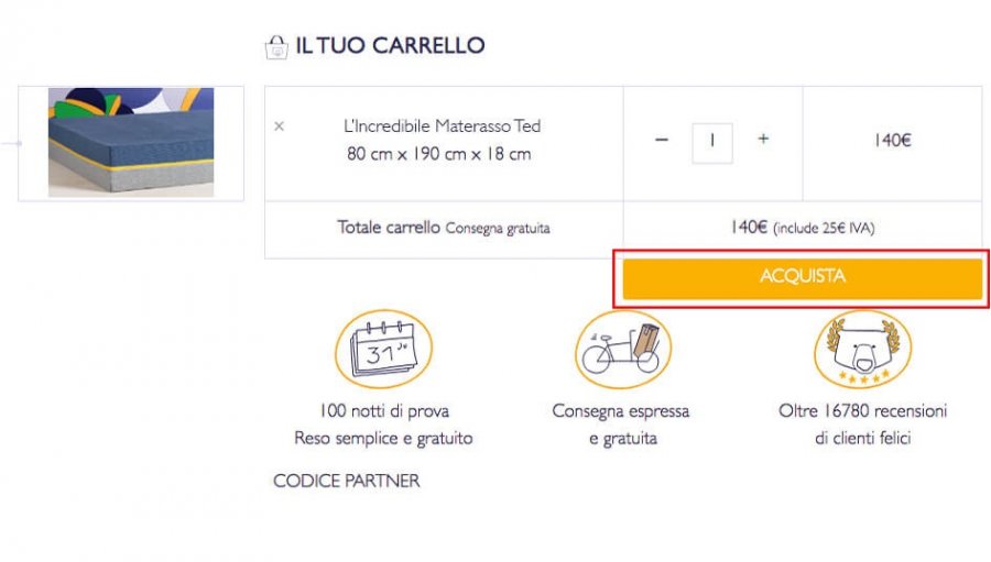 sconto materasso ted tediber