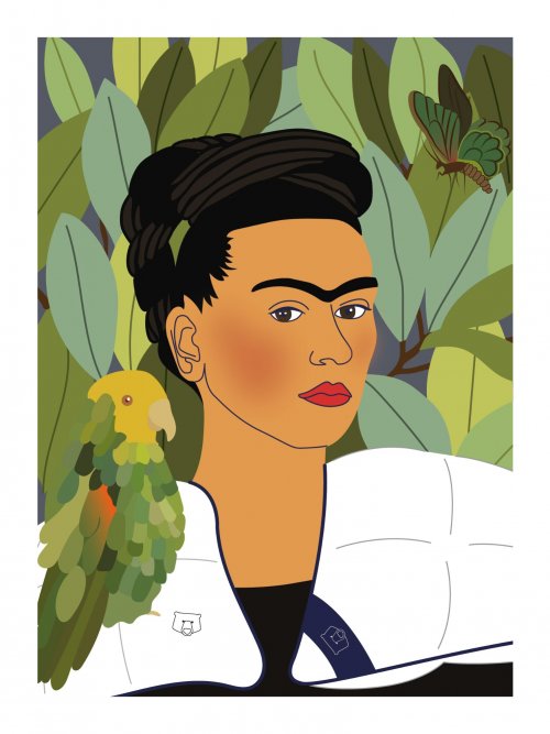 Autoportrait avec Bonito de Frida Kahlo