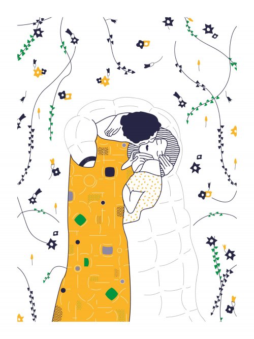 Tableau Le baiser de Klimt